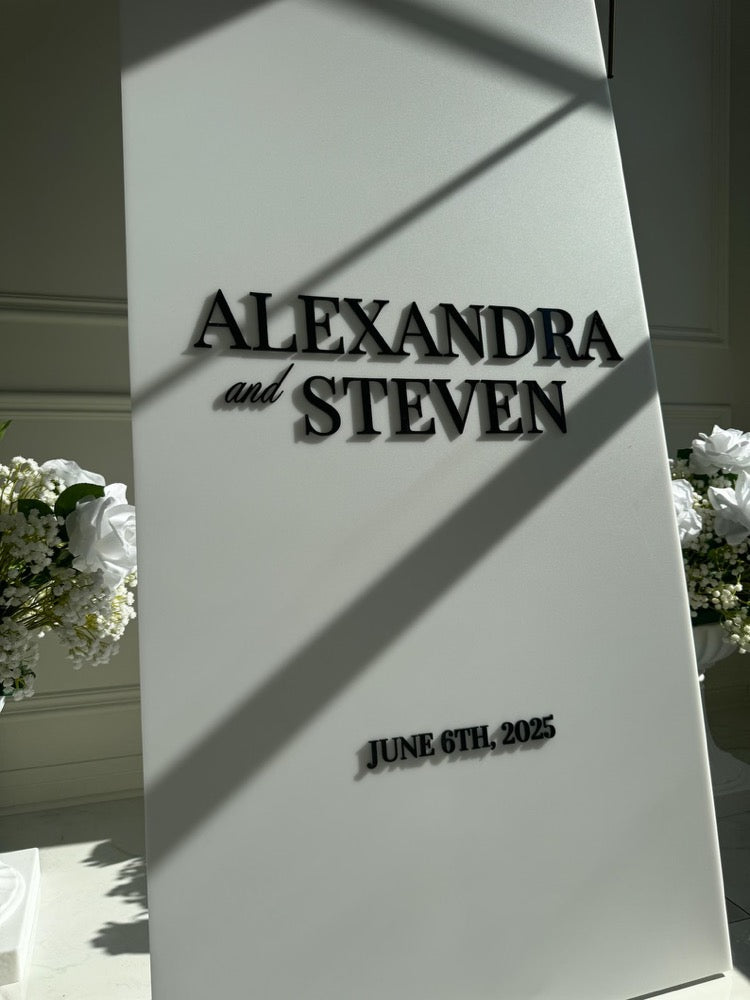 Acrylic Wedding Welcome Sign & Seating Chart Combo, Custom Reception Sign, Elegant Wedding