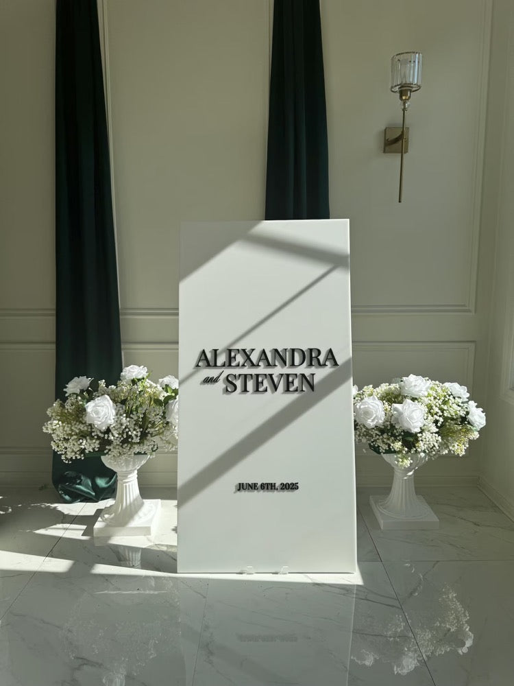 Acrylic Wedding Welcome Sign & Seating Chart Combo, Custom Reception Sign, Elegant Wedding
